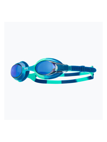 Детски очила за плуване TYR Swimple Tie Dye Mirrored blue/mint