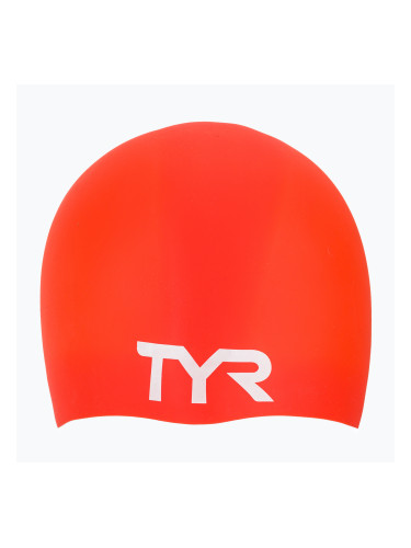 Шапка за плуване TYR Wrinkle Free Silicone bright red