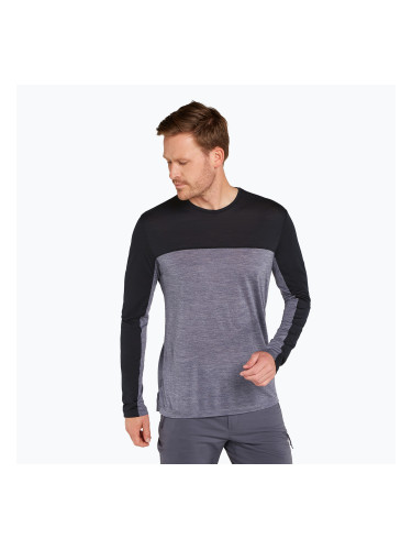 Мъжка блуза с дълъг ръкав за трекинг Icebreaker Merino 125 Cool-Lite Sphere LS Tee color block graphite