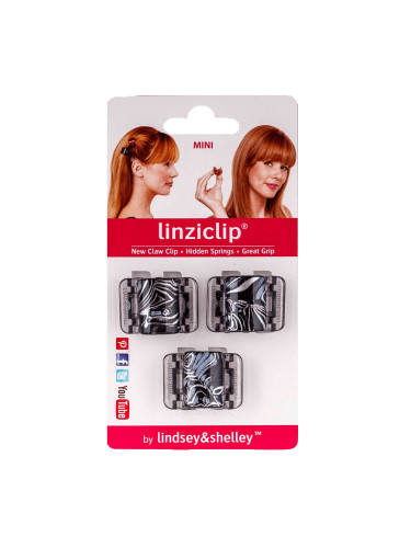 Щипка за коса малка арт сребро Linziclip MINI