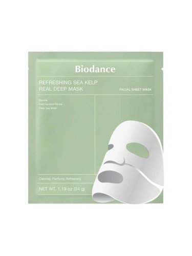 Освежаваща дълбоко хидратираща маска с морски водорасли Biodance Refreshing Sea Kelp Real Deep Mask