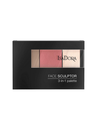 Скулптор палитра Бронзант Хайлайтър и Руж Isadora Face Sculptor 3in1 Palette