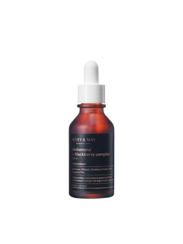 Серум за лице с комплекс от идебенон и къпини MARY & MAY Idebenone + Blackberry Complex Serum