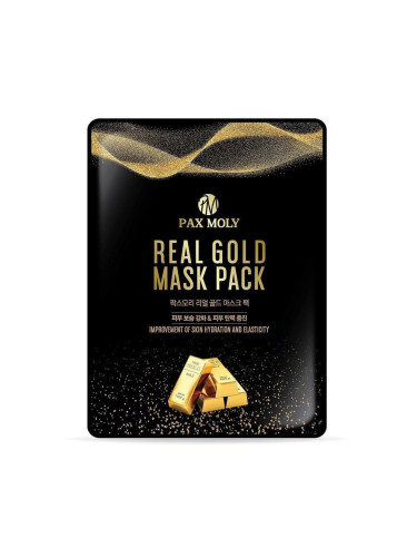 Хидратираща шийт маска за лице с колоидно злато PAX MOLY Real Gold Mask Pack