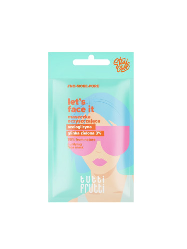 Зелена Глина 3% почистваща маска + Detox Shot Mg Farmona Tutti Frutti Let's Face it