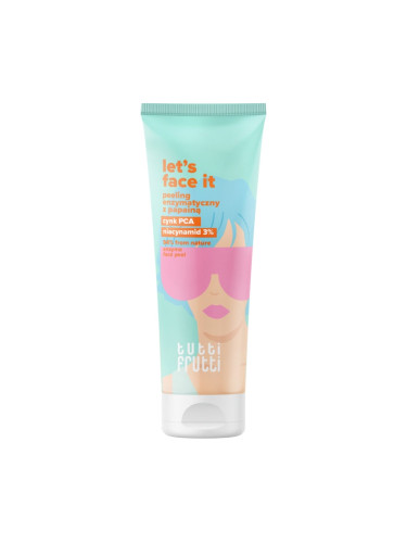 Ниацинамид 3% ензимен пилинг за лице с папаин + Detox Shot Mg Farmona Tutti Frutti Let's Face it