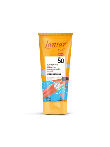 Водоустойчиво слънцезащитно мляко за тяло с висока защита SPF 50 Farmona Jantar SUN