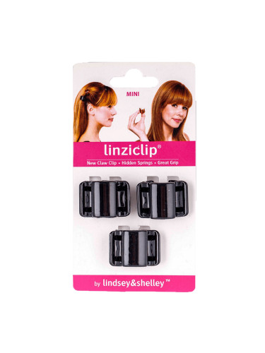Щипка за коса малка черна перла Linziclip MINI