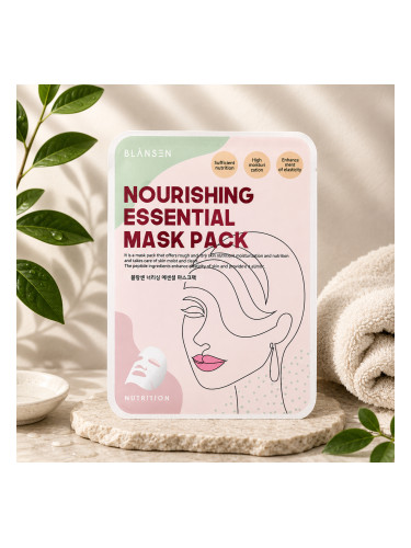 Подхранваща и регенерираща маска с 5 вида пептиди и колаген Chamos Blansen Nourishing Essential Mask Pack