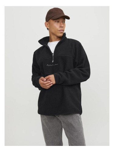 Суитчър JORHays Sweat Fleece Half Zip Black