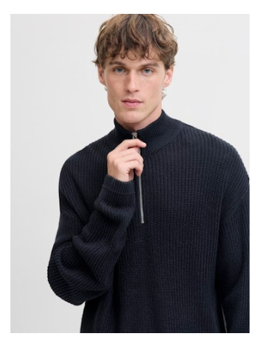 Пуловер Jack Jones Kaito Knit Half Zip Blue