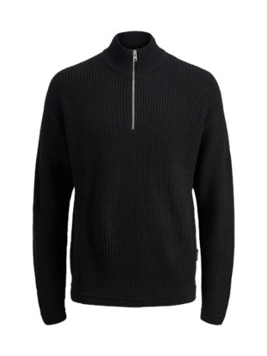 Пуловер Jack Jones Kaito Knit Half Zip Black