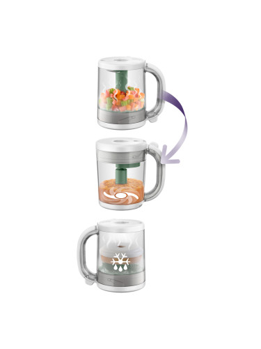 Пасатор с функция за готвене на пара „4 в 1“ Philips Avent Premium SCF885/01