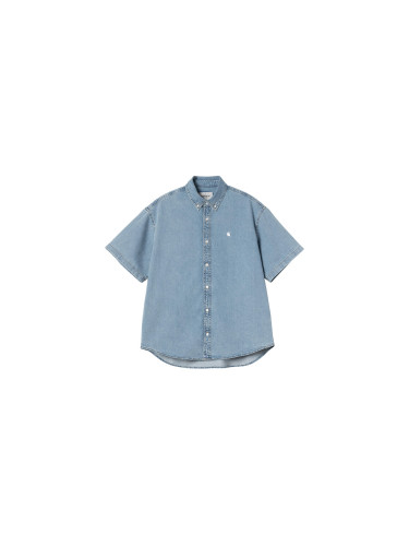 Carhartt WIP S/S Lucas Shirt Мъже - Риза Carhartt WIP - Син - I034575_01_35-L - Size: L