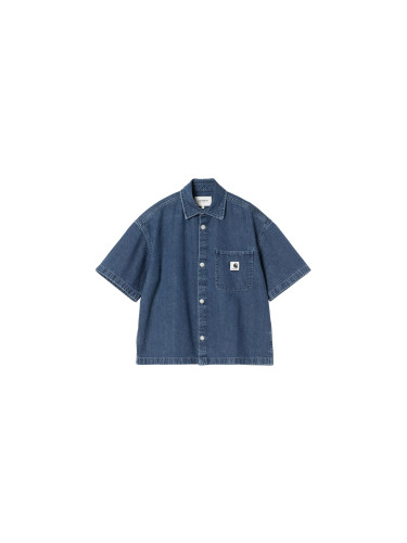 Carhartt WIP W' S/S Lovilia Shirt Blue Жени - Суитшърти и блузи с качулка Carhartt WIP - Син - I034558_01_06-L - Size: L