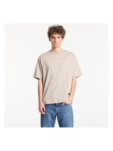 Тениска Calvin Klein Jeans Ss 16S Ck Trvl Lines Graphic Tee Plaza Taupe L