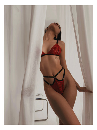 Дантелен сет от две части “Red Lime”
