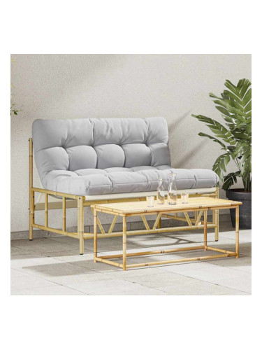 Sonata H Градинска пейка с възглавница 110x80x71 см стомана