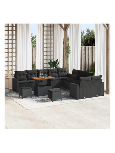 Sonata H Градински Софа Комплект 13 pcs Черно 90 x 55 x 71 cm