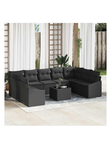Sonata H Комплект за хранене в градината с възглавница 10 pcs Черно