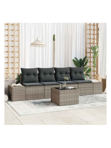 Sonata H Градински Софа Комплект с възглавница 5 pcs Сив 55 x 55 x 37 см