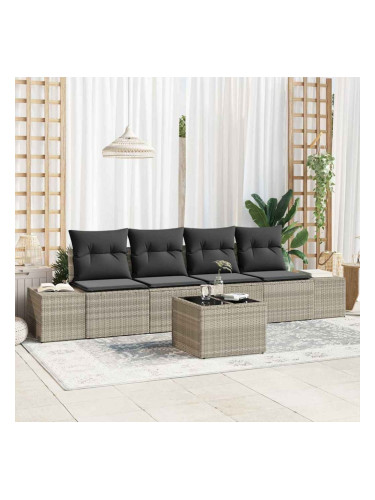 Sonata H Градински Софа Комплект 5 pcs Светло сиво и тъмно сиво