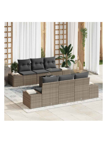 Sonata H Градински Софа Комплект с възглавница 7 pcs Сив 55 x 55 x 37 см