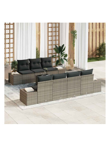 Sonata H Градински Софа Комплект с възглавница 8 pcs Сив 55 x 55 x 37 см