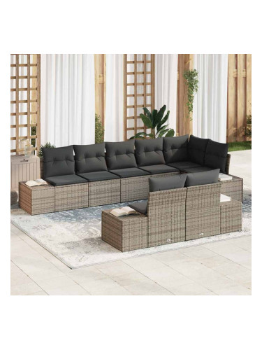 Sonata H Градински Софа Комплект 8 pcs Сив 319 x 154 x 85 см Полиратан