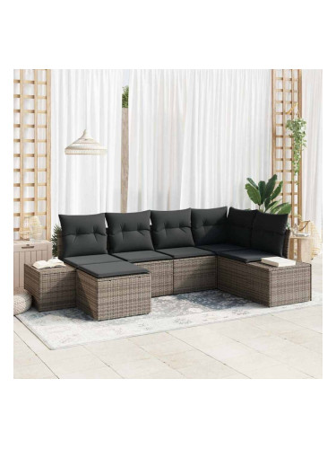 Sonata H Градински Софа Комплект 6 pcs Сив 264 x 154 x 85 см Полиратан