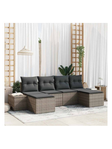 Sonata H Градински Софа Комплект 6 pcs Сив 184 x 62 x 85 см Полиратан