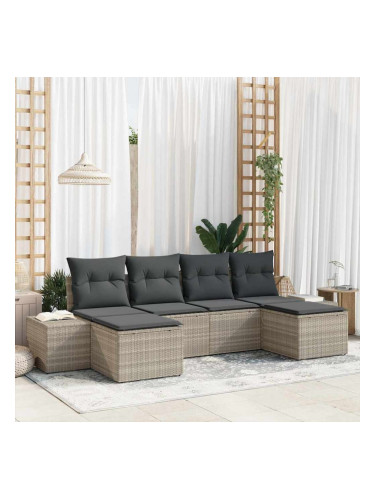 Sonata H Градински Софа Комплект 6 pcs Светлосиво 184 x 62 x 85 см