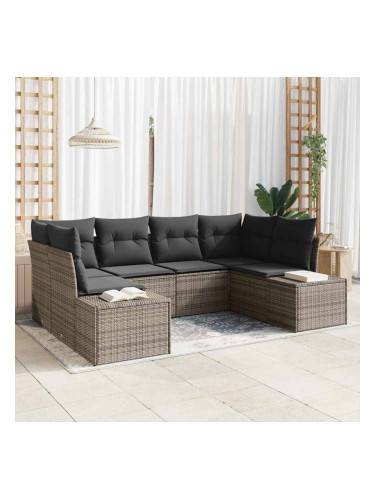 Sonata H Градински Софа Комплект 6 pcs Сив 234 x 154 x 85 см Полиратан
