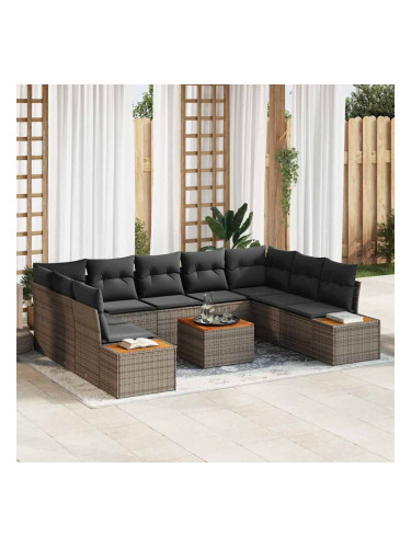 Sonata H Градински Софа Комплект 6 pcs Сив 289 x 209 x 85 см Полиратан