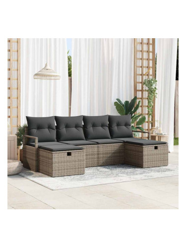 Sonata H Градински Софа Комплект 6 pcs Сив 230 x 117 x 85 см Полиратан