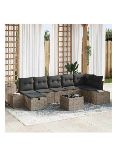 Sonata H Градински Софа Комплект 8 pcs Сив 55 х 62 х 69 см Полиратан