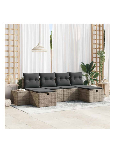 Sonata H Градински Софа Комплект 6 pcs Сив 55 х 62 х 69 см Полиратан