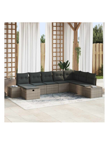 Sonata H Градински Софа Комплект 8 pcs Сив 55 х 62 х 69 см Полиратан