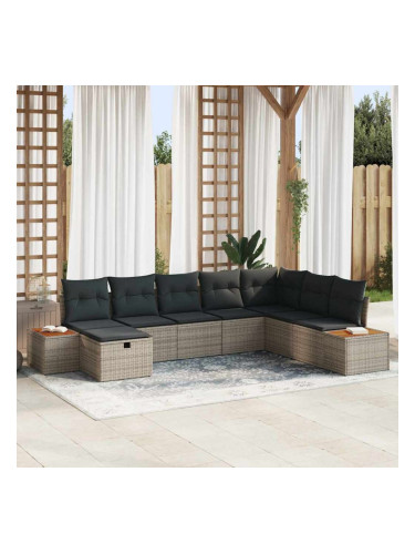 Sonata H Градински Софа Комплект 8 pcs Сив 55 х 62 х 69 см Полиратан