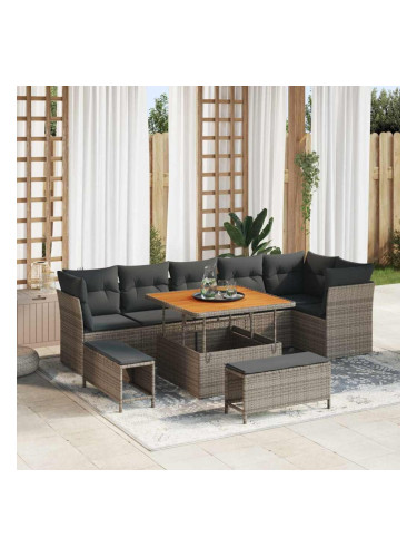 Sonata H Градински Софа Комплект 9 pcs Сив 100 x 100 x 71 cm