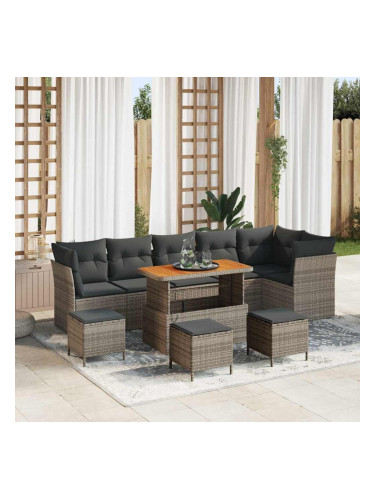 Sonata H Градински Софа Комплект 10 pcs Сив 110 x 55 x 71 см