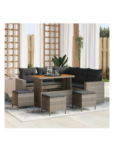 Sonata H Градински Софа Комплект 9 pcs Сив 110 x 55 x 71 см