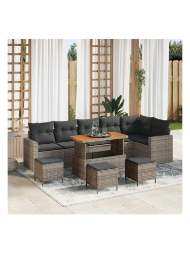 Sonata H Градински Софа Комплект 10 pcs Сив 110 x 55 x 71 см