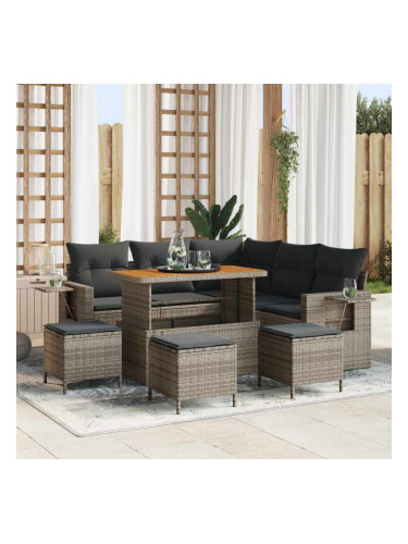 Sonata H Градински Софа Комплект 9 pcs Сив 110 x 55 x 71 см