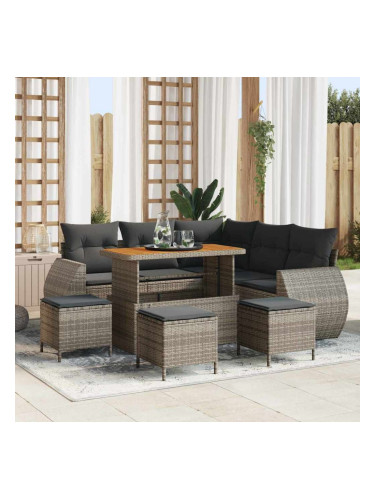 Sonata H Градински Софа Комплект 9 pcs Сив 110 x 55 x 71 см
