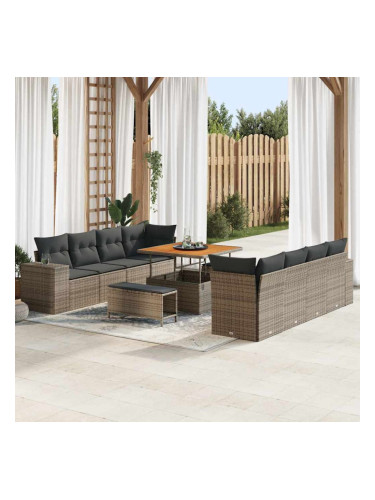 Sonata H Градински Софа Комплект 11 pcs Сив 100 x 100 x 71 cm