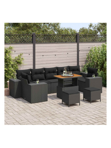Sonata H Градински Софа Комплект 10 pcs Черно 90 x 55 x 71 cm