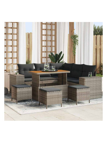 Sonata H Градински Софа Комплект 9 pcs Сив 110 x 55 x 71 см