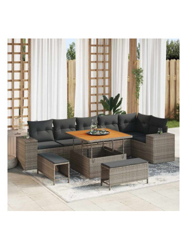 Sonata H Градински Софа Комплект 9 pcs Сив 100 x 100 x 71 cm