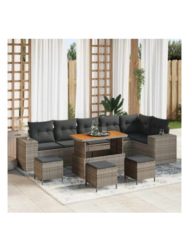 Sonata H Градински Софа Комплект 10 pcs Сив 110 x 55 x 71 см